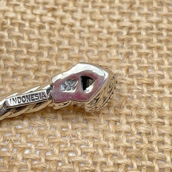 Bali Designs Blue Topaz Cuff Bracelet Trillion Cut Sterling Silver 18K Gold 6.75 - Picture 8 of 15